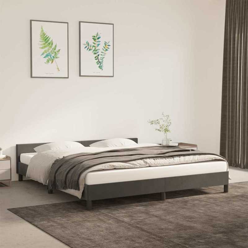 TEMU Dark Bed Frame Measuring 180x200 Cm, Excluding The Mattress