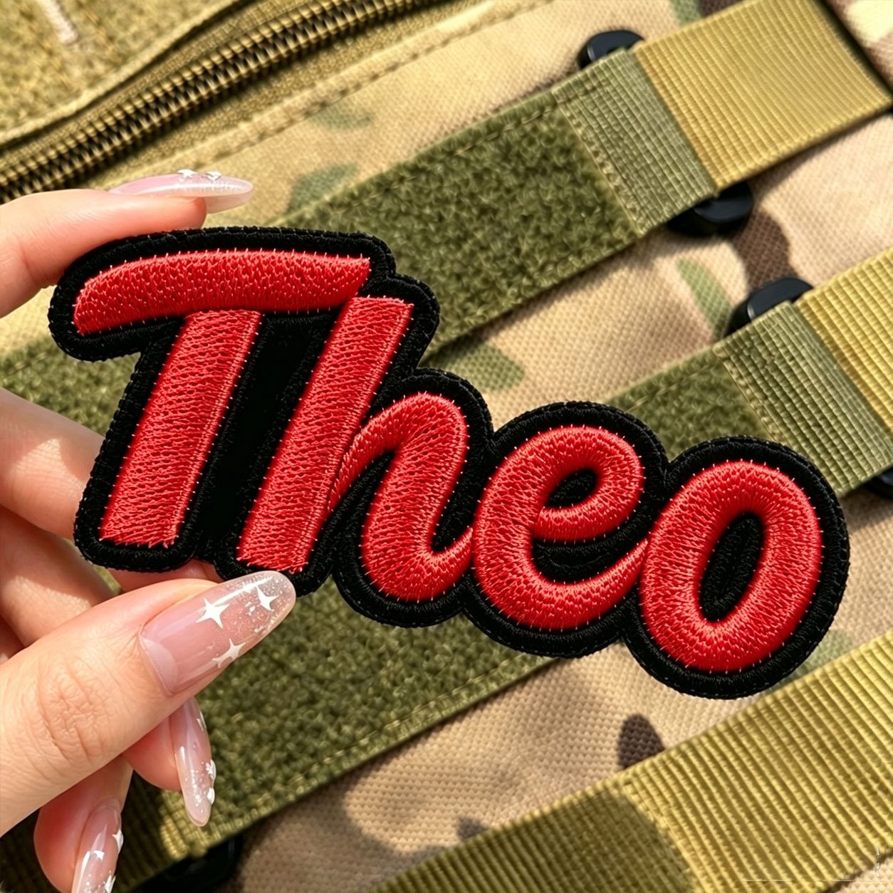 TEMU Custom Personalized Name Embroidered Patches, Outline Bubble Letter Iron-on Name Labels, Large Multicolor Fabric Appliques With Dense Reinforced