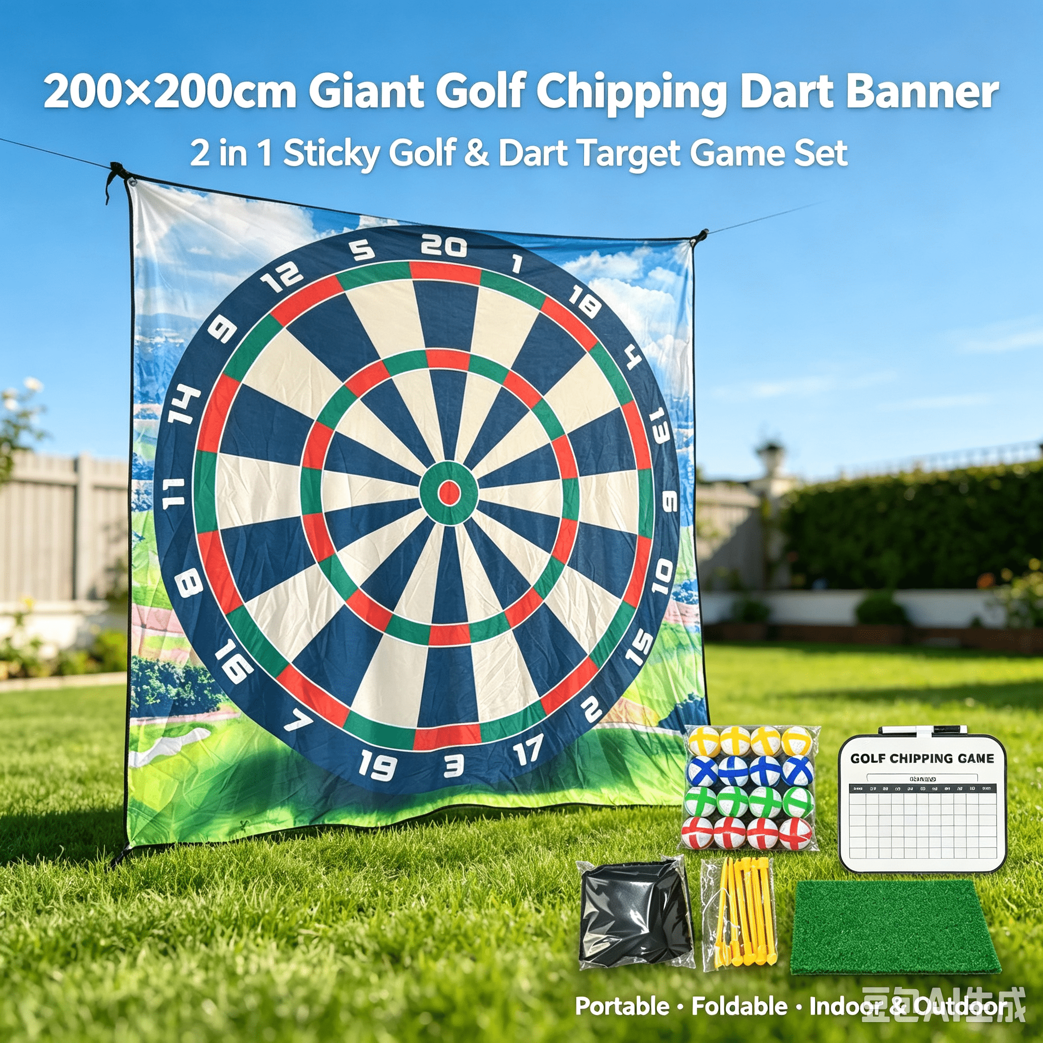 Golf Chipping Dart Banner for Practice