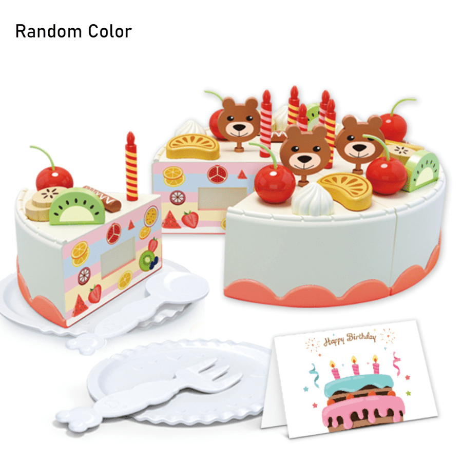 Fruit Cake Simulation Kitchen Set, Christmas And Halloween Gifts For Children, No Batteries Required, Random Color And Style