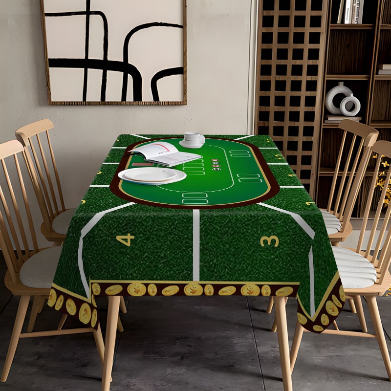 Modern Nordic Style Rectangular Tablecloth for Poker Game
