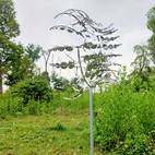 4pcs set 2 poles 1 3d windmill 1 conveniently packaged for easy assembly and dancing with the wind outdoor decoration windmill windmill yard and garden metal decoration