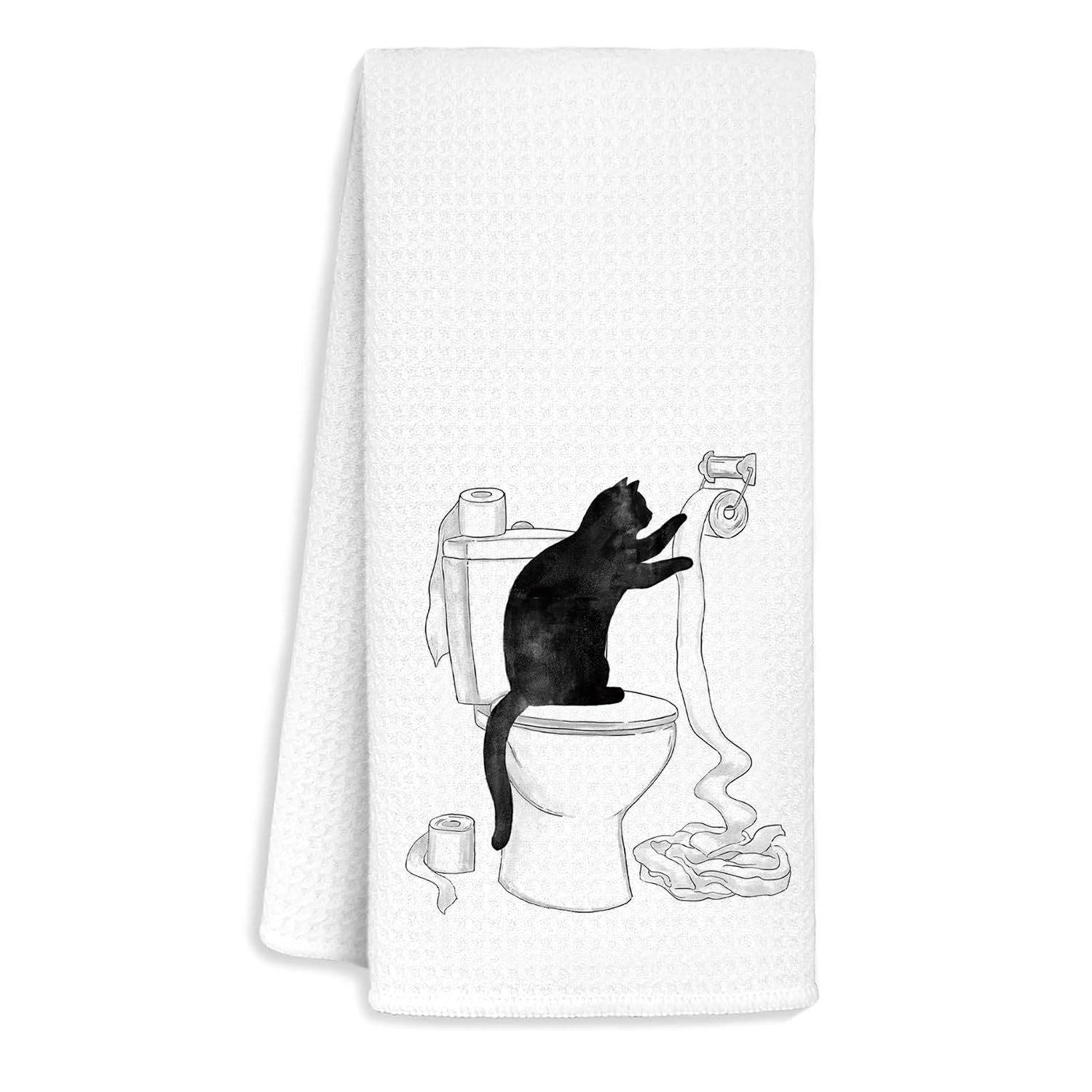 

-themed Hand Towel For - Soft Polyester, Machine Washable, Modern Cartoon Design - Perfect Gift For Cat Lovers, 18x26 Inches, Cat Accessories