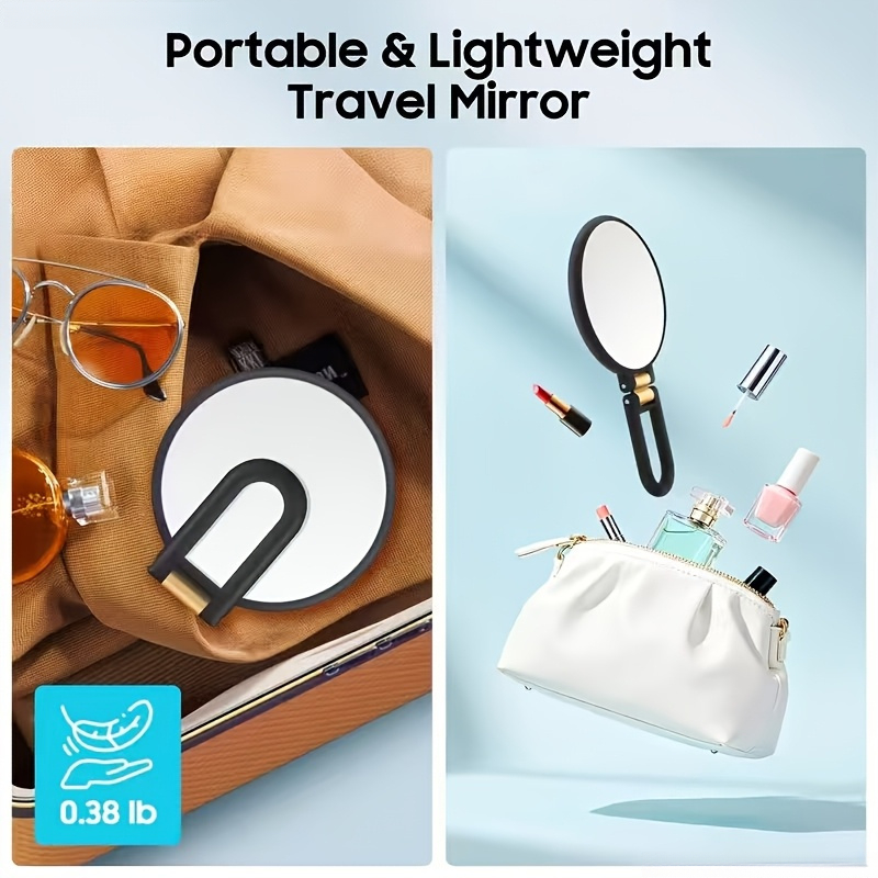 100X Magnification Handheld Double-Sided Makeup Mirror Set