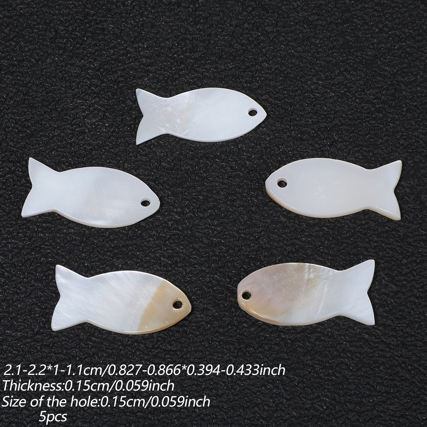 TEMU 11x22mm Natural Stone Pendants Suitable For Making, Small Fish Charms With Curved Base & Various Cut Shapes For Bracelets, Necklaces, Earrings -