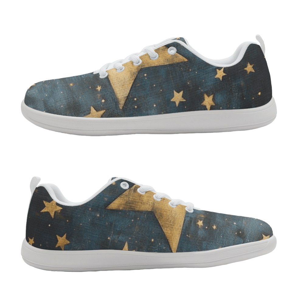 Customized Women's Plus-Size Wide-Toe Casual Sneakers, Indoor/Outdoor