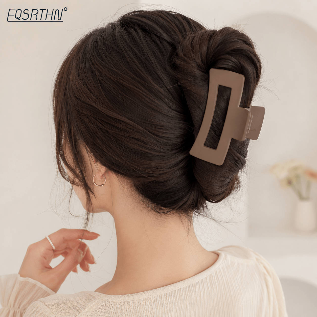 8pcs Matte Flower Hair Claw Clips, Elegant Sturdy Accessories