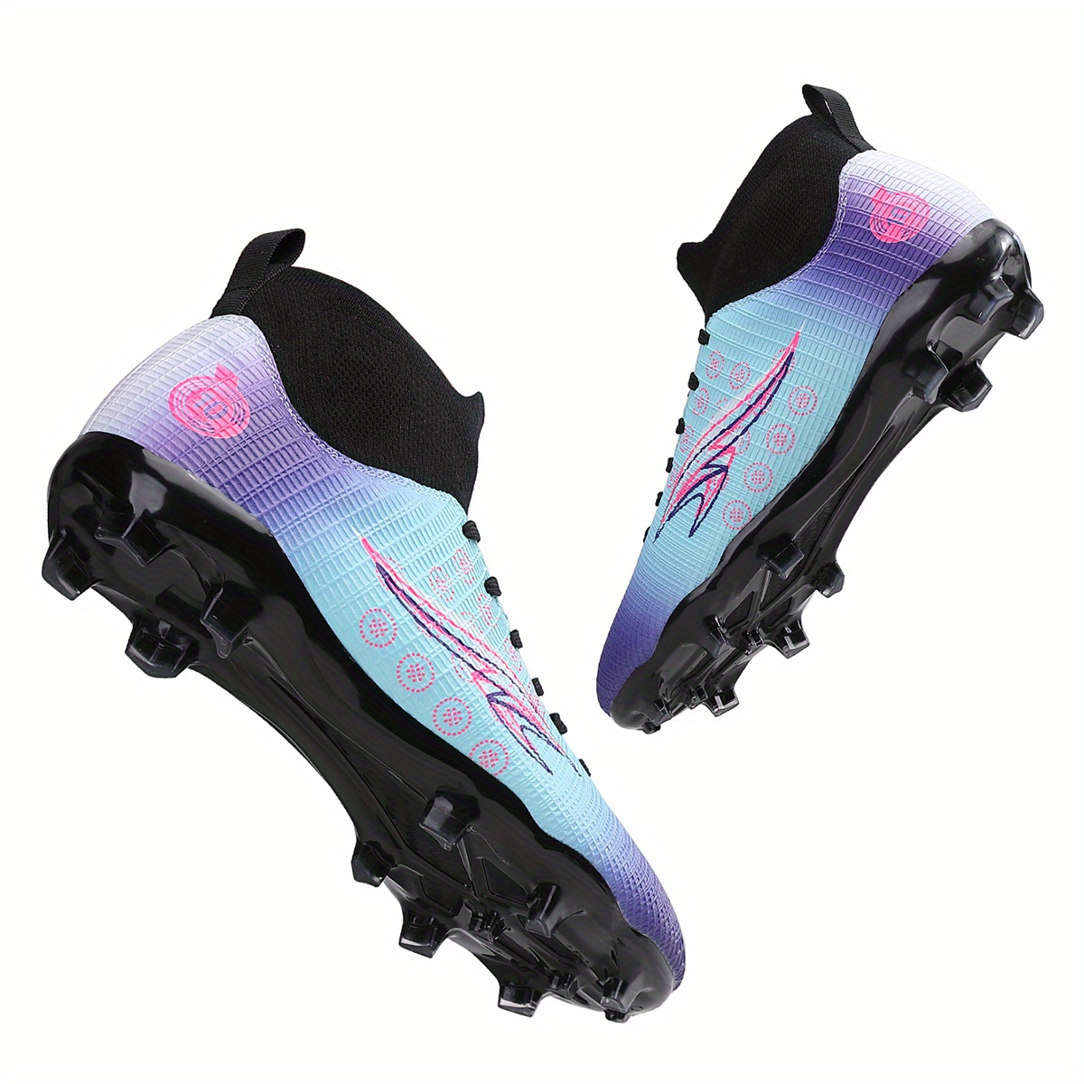 [Zapatillas deportivas] Descuento - Zapatillas de entrenamiento de competición para hombre con clavos AG antideslizantes, zapatillas de fútbol transpirables de caña alta para adultos, zapatillas de fútbol profesionales para exteriores para parejas, botas de fútbol deportivas negras clásicas ligeras
