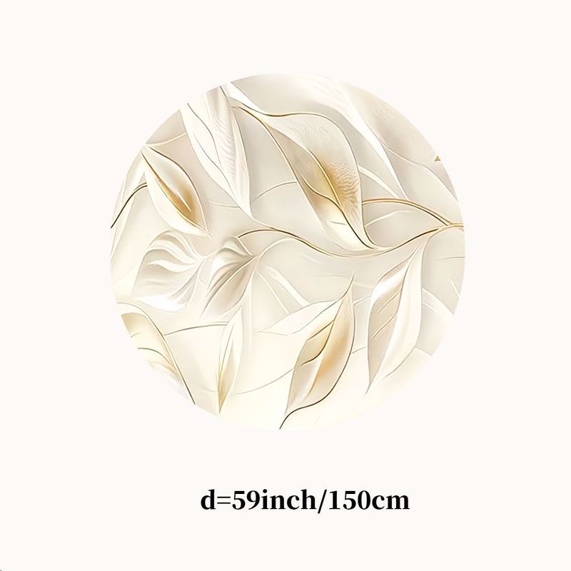 TEMU Round Tablecloth With Flowing Leaf-shaped Design, An For Living Room And Dining Room Coffee Tables. Simple And Decor, Suitable For Christmas,