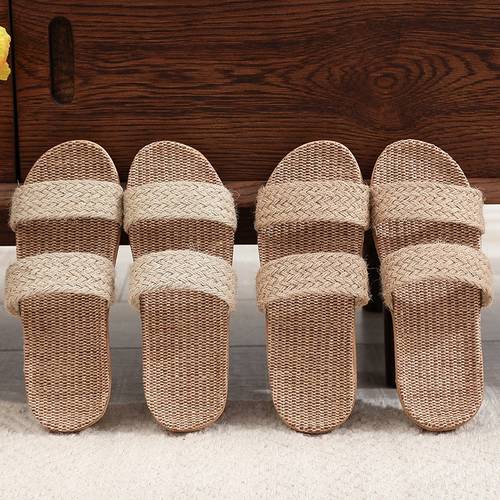 item picture straw shoes summer woven home indoor sandals breathable anti slip sweat absorbent wooden floor women shoes