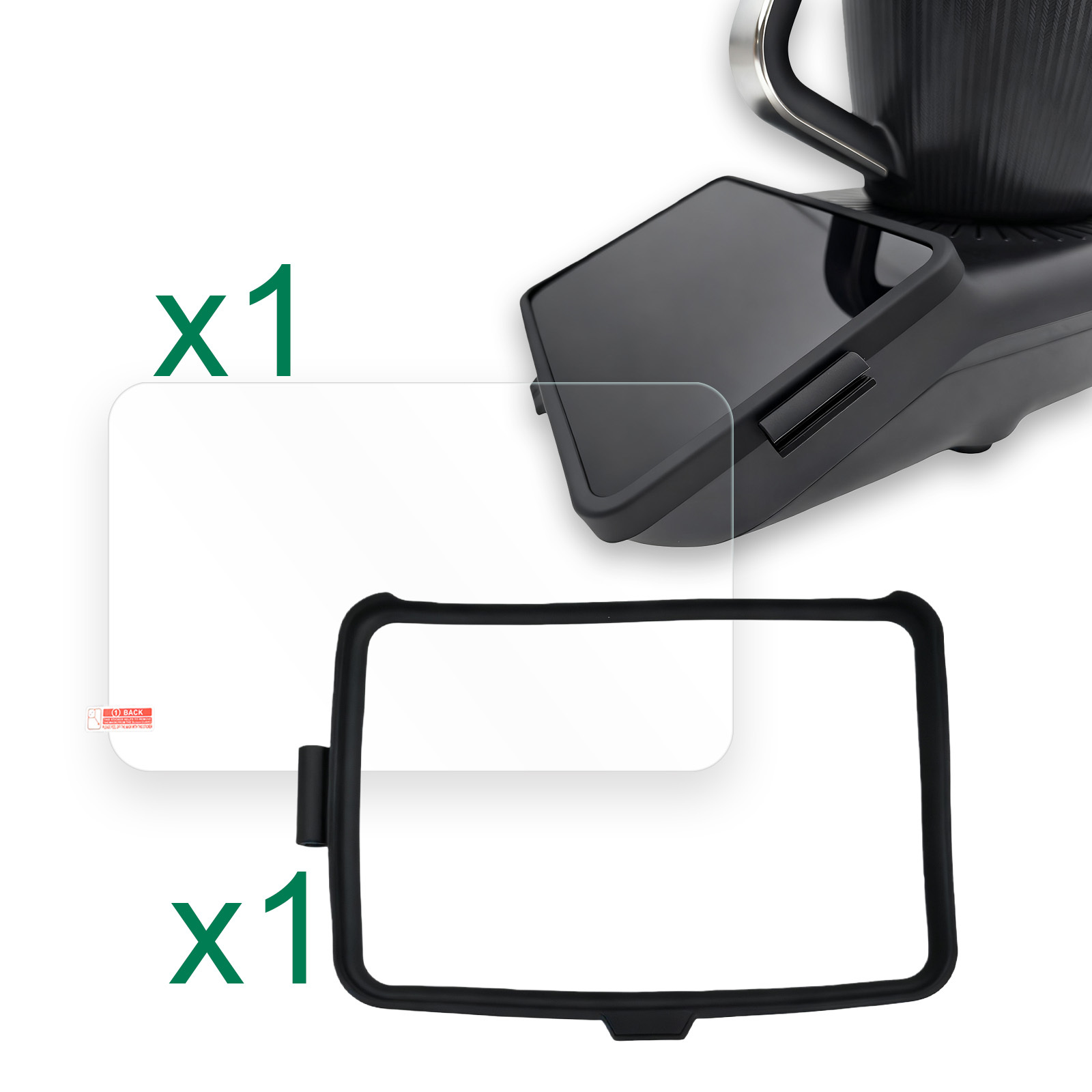 For Tm7 Mixer - 2-in-1 Silicone Frame & Tempered Glass Screen Protector, Scratch & Impact Resistant Protective, Non- Bumper Frame For The Tm7 Appliance