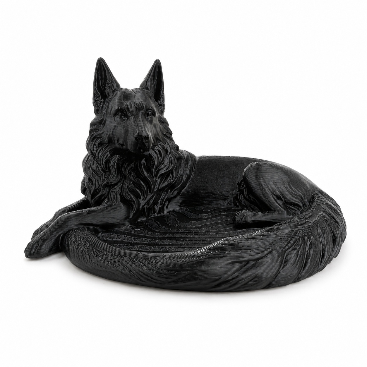 TEMU Plateau à , Statue de chien-loup, Plat à bagues, Organisateur de bibelots pour boucles d'oreilles, clés, petits accessoires, Décoration de table