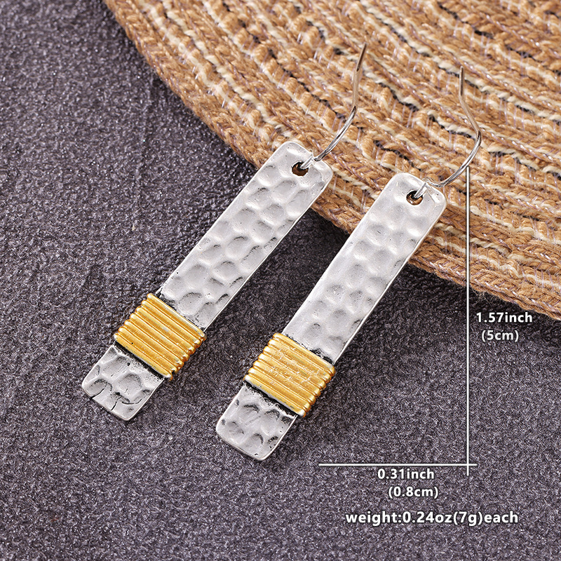 Women's Two-Tone Textured Hoop Earrings