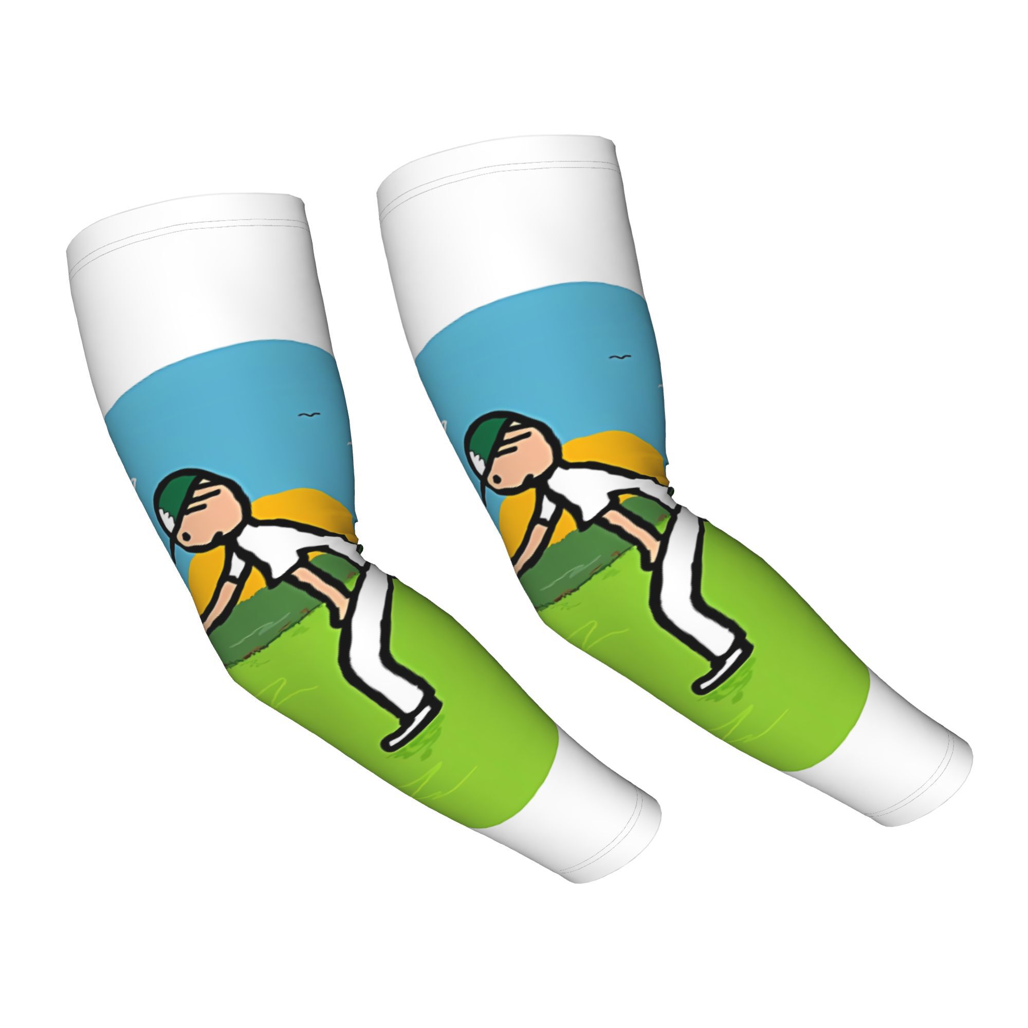 TEMU Lawn Bowls 1 Pair Of Cooling Arm Sleeves With Thumb Holes For Men And Women Suitable For Various Outdoor Activities Like Golf, Cycling, Running,