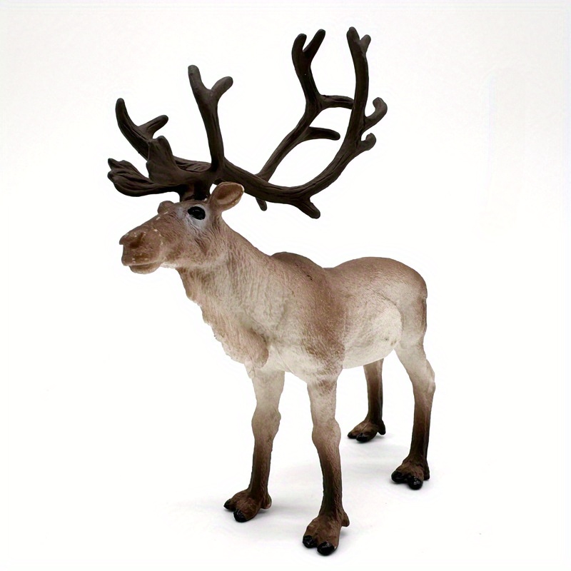 Solid Wild Animal Figurine, White-tailed Deer, Elk, Reindeer & Statue, Christmas Decor Ornament