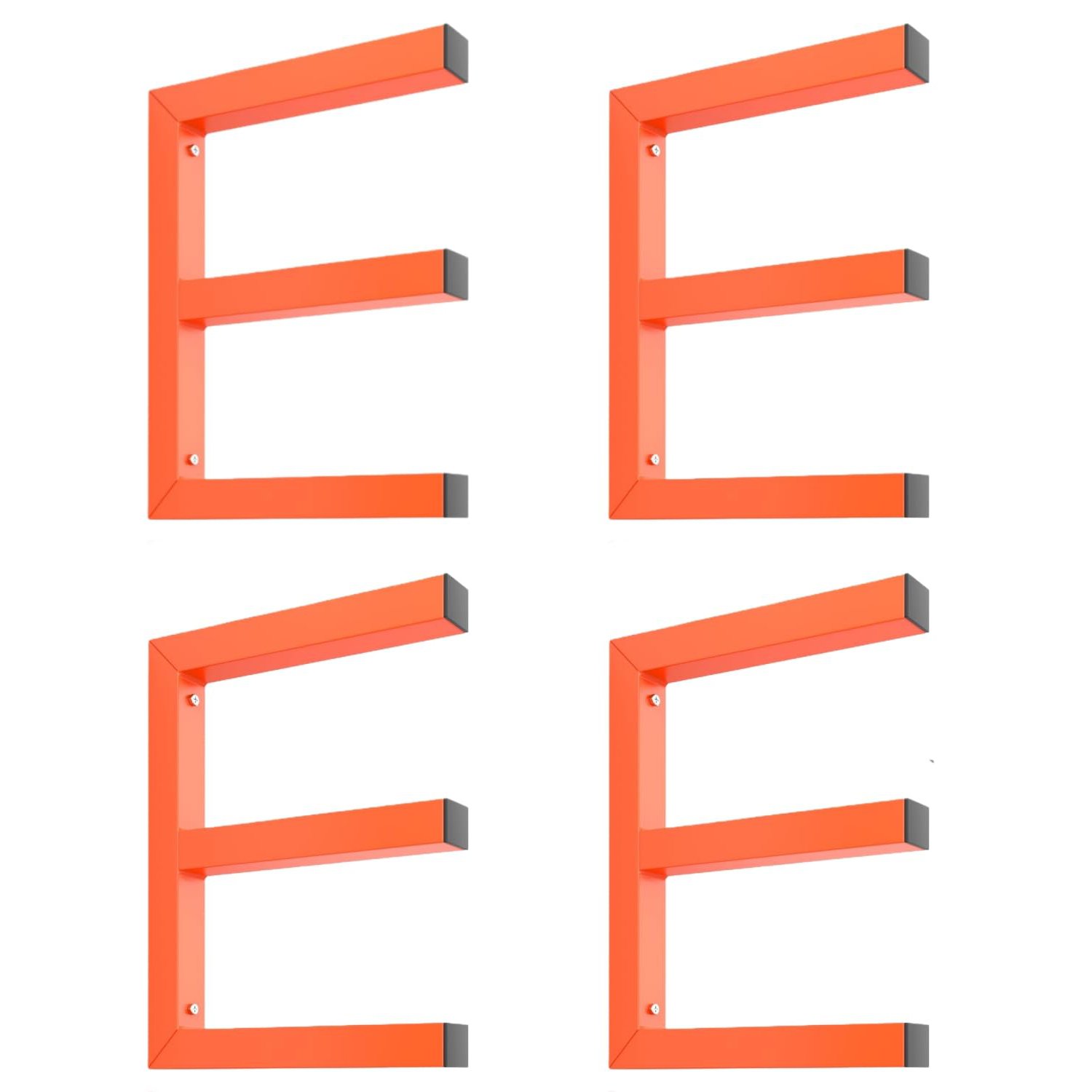 Image of Wall Mount Lumber Storage Rack Set, Heavy Duty Steel 3-tier Wood Organizer Storage Shelves, 200lbs Capacity Per Level, For Shed, Workshop, Garage