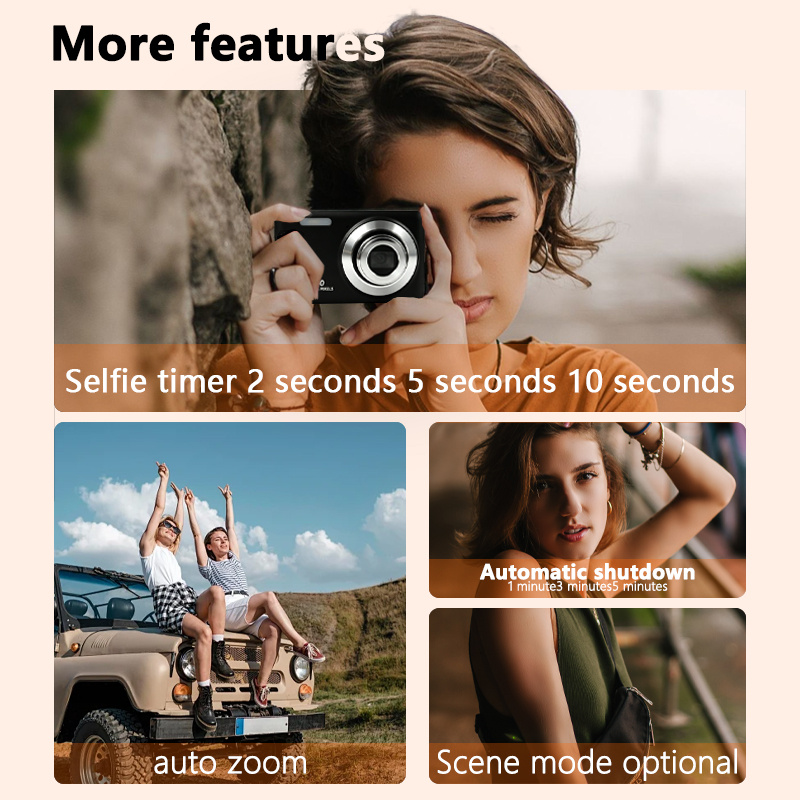 fotocamera digitale   4k - fotocamera per vlogging   -   uhd, compatta con zoom 16x, dotata di lettore di schede 16gb+ Dettagli dell'articolo 5