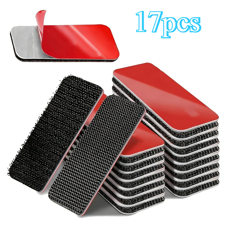 Image of 17pcs 1.26 X 3.12 Inch Heavy-duty Strips With Super Strong Adhesive, Heat Resistant, Suitable For Outdoor Or Indoor Use