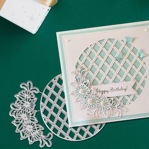 1 round lace metal cutting die elegant floral and lace patterns for scrapbooking embossing and card making scrapbooking supplies embossing templates exquisite design