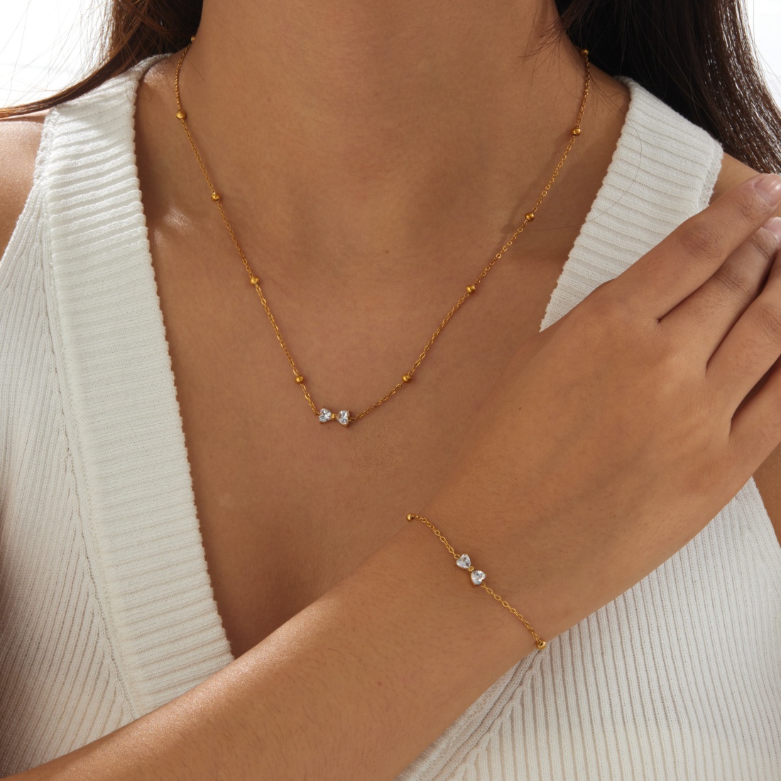 Women's Elegant Stainless Steel Bow Necklace, Gift for Her