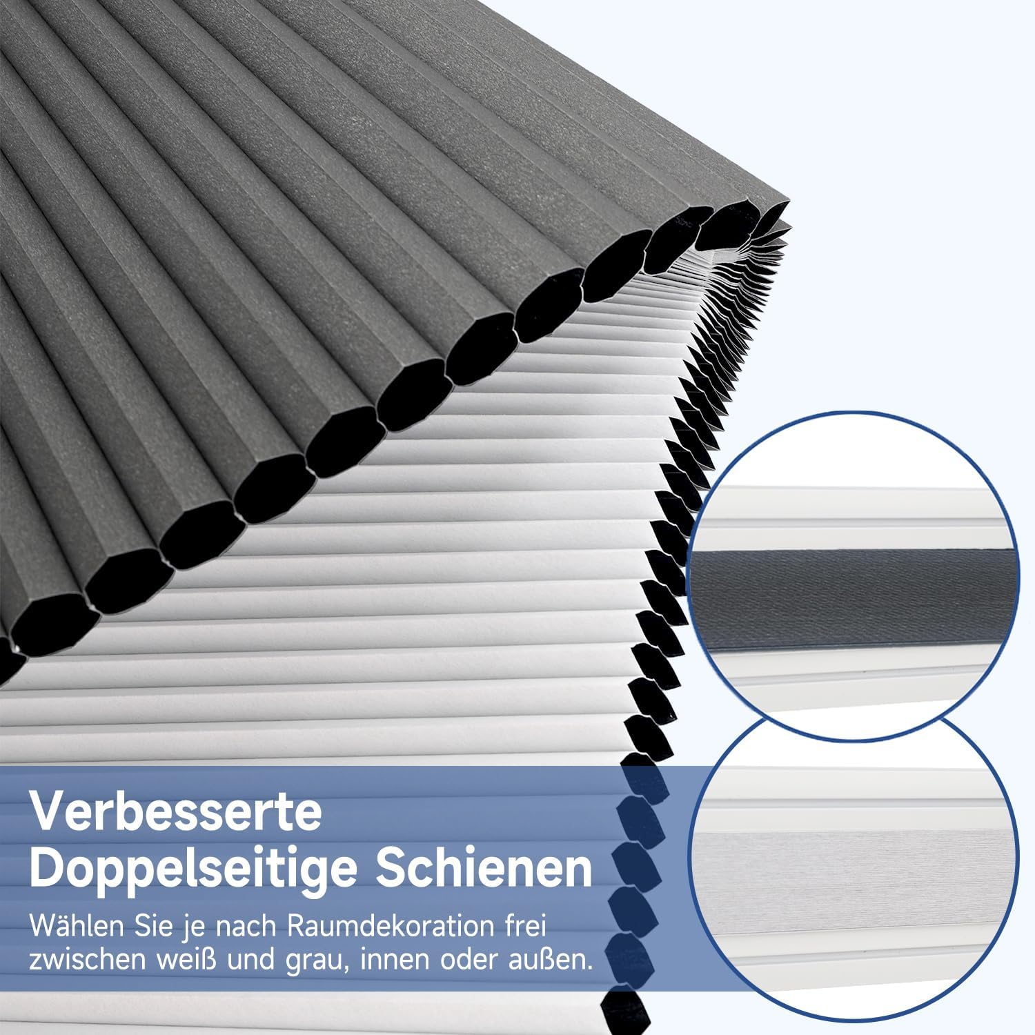 Sekey No-drill Honeycomb Pleated Blind, 100% Blackout & Privacy Protection, Blocks And Provides A Comfortable Darkening Effect, Energy-efficient Cellular Design For Improved Thermal Insulation In