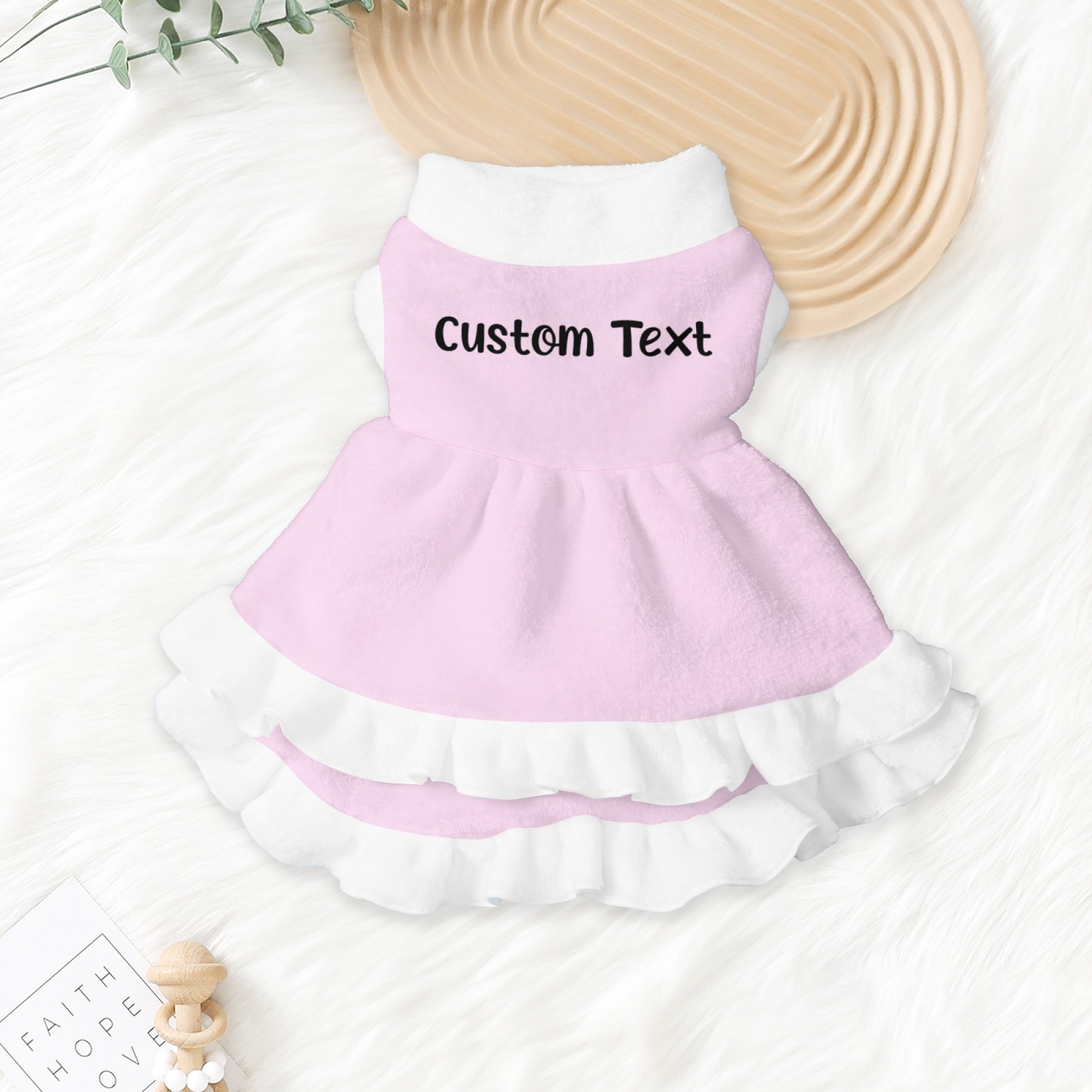 TEMU Custom-made Dress For Cats And Dogs, Featuring -sided Flannel And A Semi-high Collar Cake Design, Perfect For Pets To Wear At Autumn And Winter