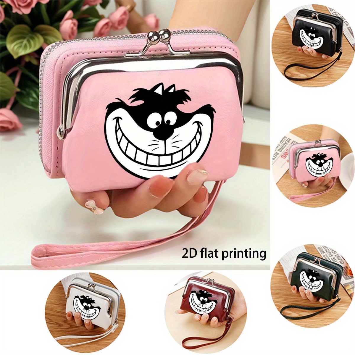 Porte-monnaie Chat Pour Femmes - Petite Pochette à Fermeture éclair, Porte-clés Inclus - 13