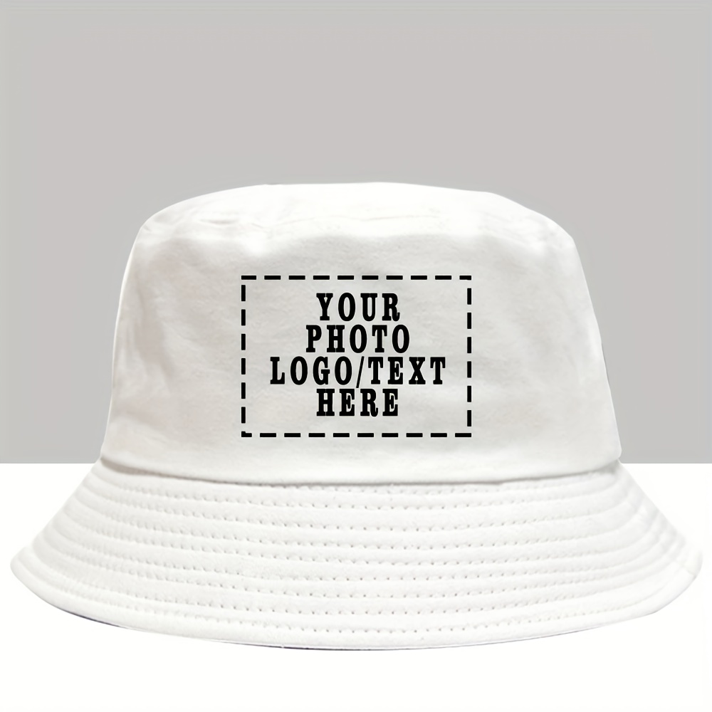 TEMU Customizable Fisherman Hat - Add Photo/logo/text, Breathable Outdoor Fishing, Hiking, Wedding Hat - Button Closure Design, Ideal Personalized