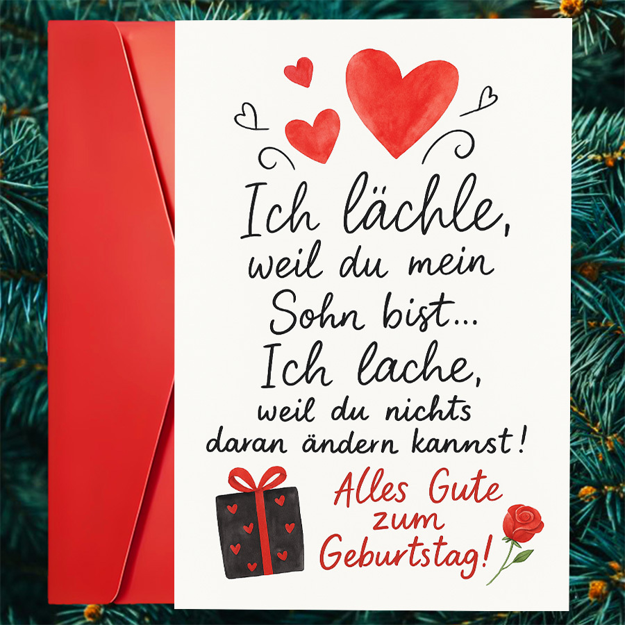 E-shop Eine lustige Geburtstagskarte für deinen Sohn, mit einer witzigen Botschaft, ideal für Familienfeiern, für , die einen herzlichen Lacher auf