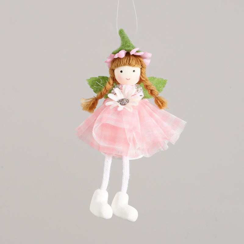 Spring Fairy Elf Hanging Ornaments Gauze Puffy Skirt Easter Flower Fairy Doll Pendants Gifts For Easter Decor