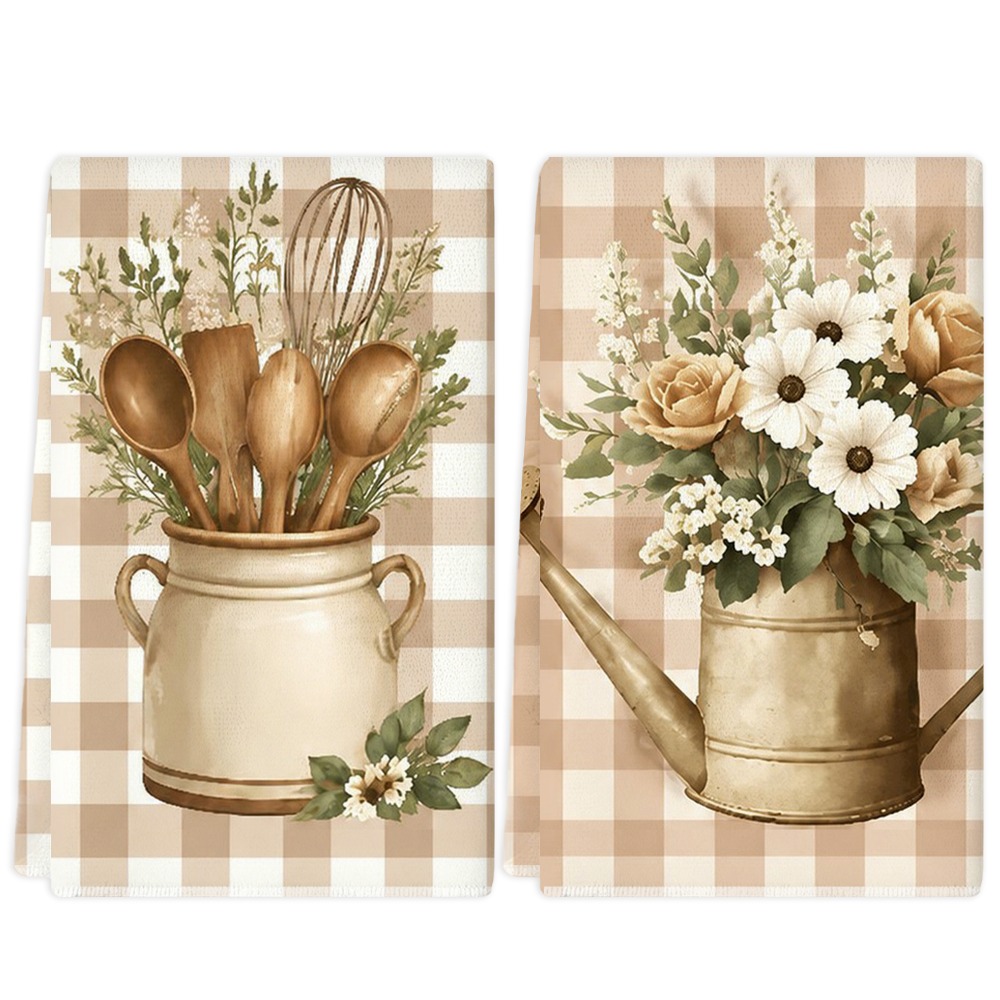 TEMU Serviettes de cuisine K 2, serviette à main en microfibre douce et absorbante pour cadeaux de pendaison de crémaillère pour amis/, torchons de