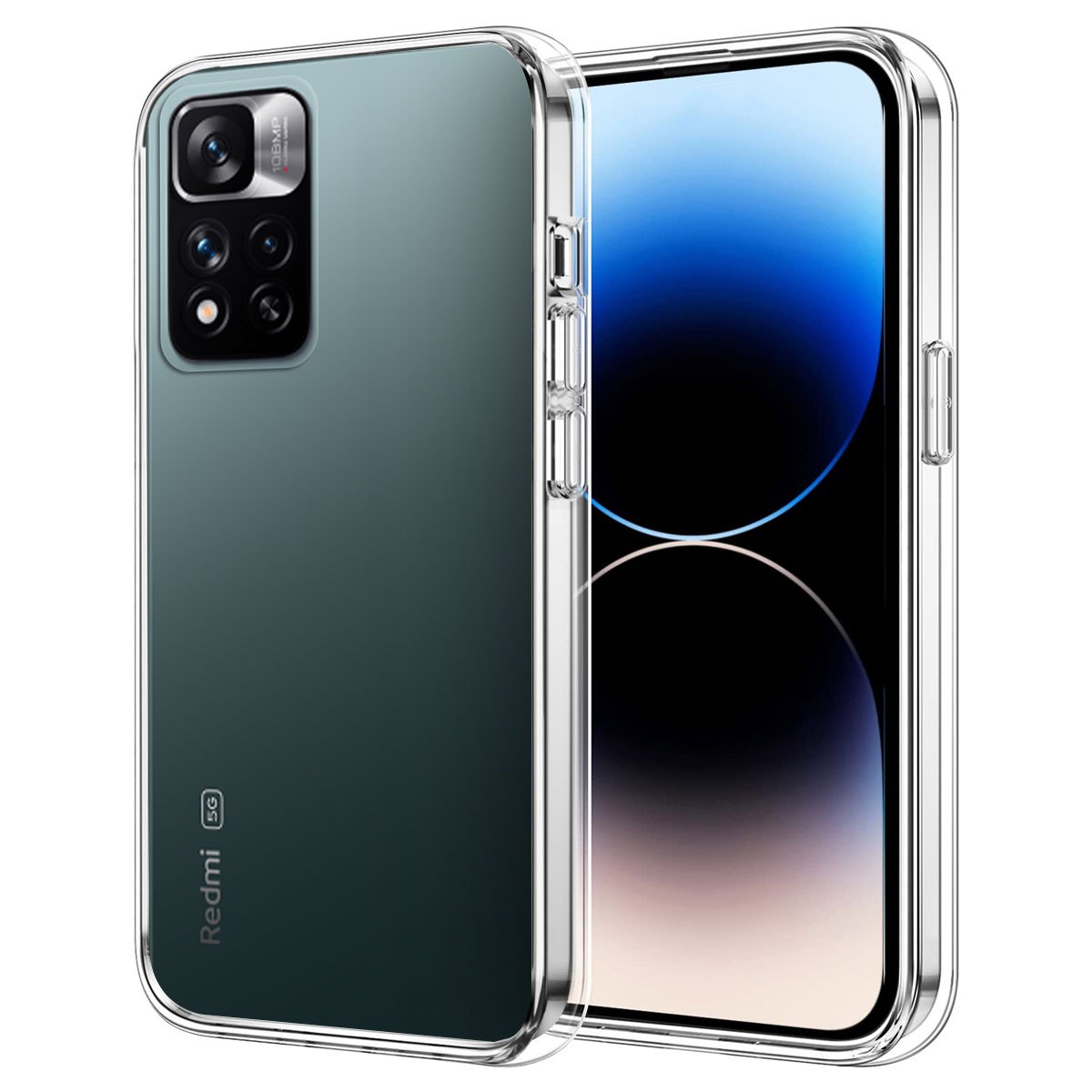 TEMU para Teléfono - Carcasa para Redmi Note 11 Pro 5G, Protector Antigolpes, Cubierta Trasera Transparente Anti-Rayas (Transparente)