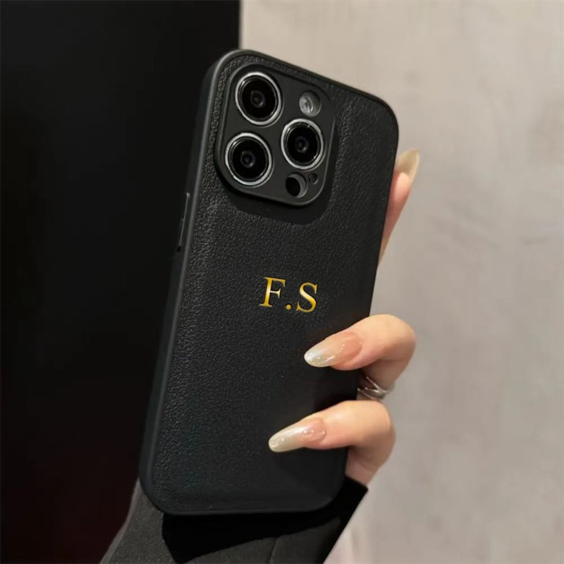 TEMU Personalized Phone Case For Iphone 16 15 14 11 Pro 15 14 Plus Customized Name Initials Letters 3d Embossed Engraved Golden Hot Stamping Process