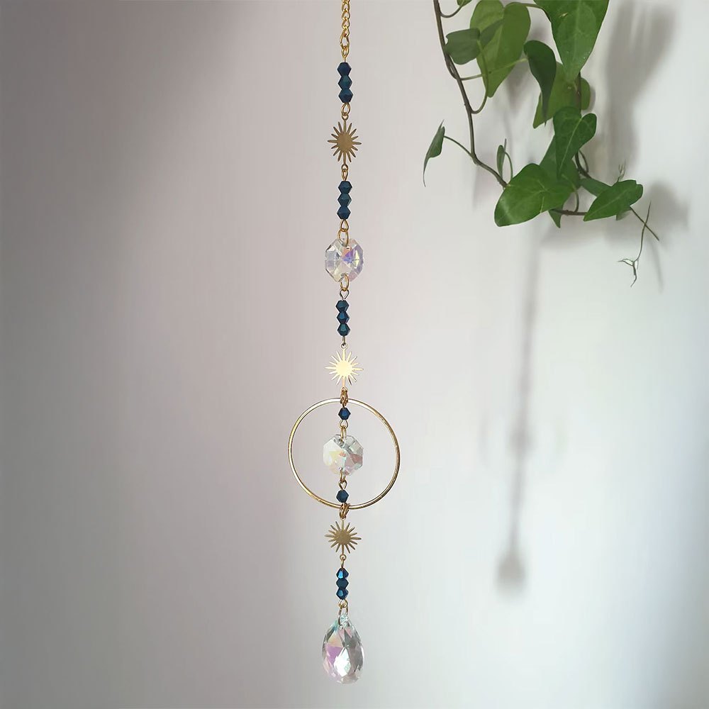 TEMU 1 pièce Attrape-soleil en cristal, ornement à suspendre à et pendentif carillon éolien - Cristal / Perles de cristal, convient , le jardin
