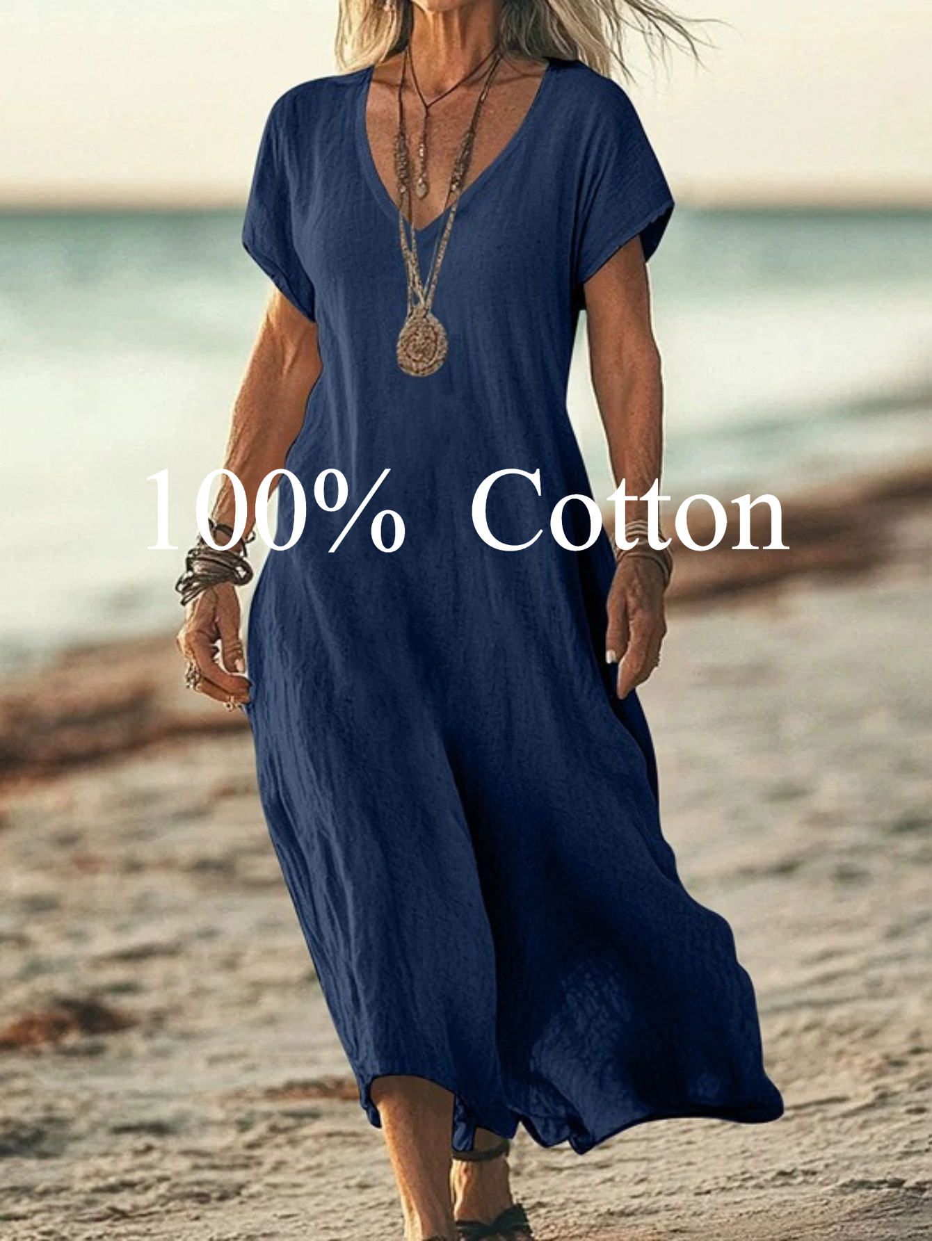 plus size cotton dress sold on Temu United States
