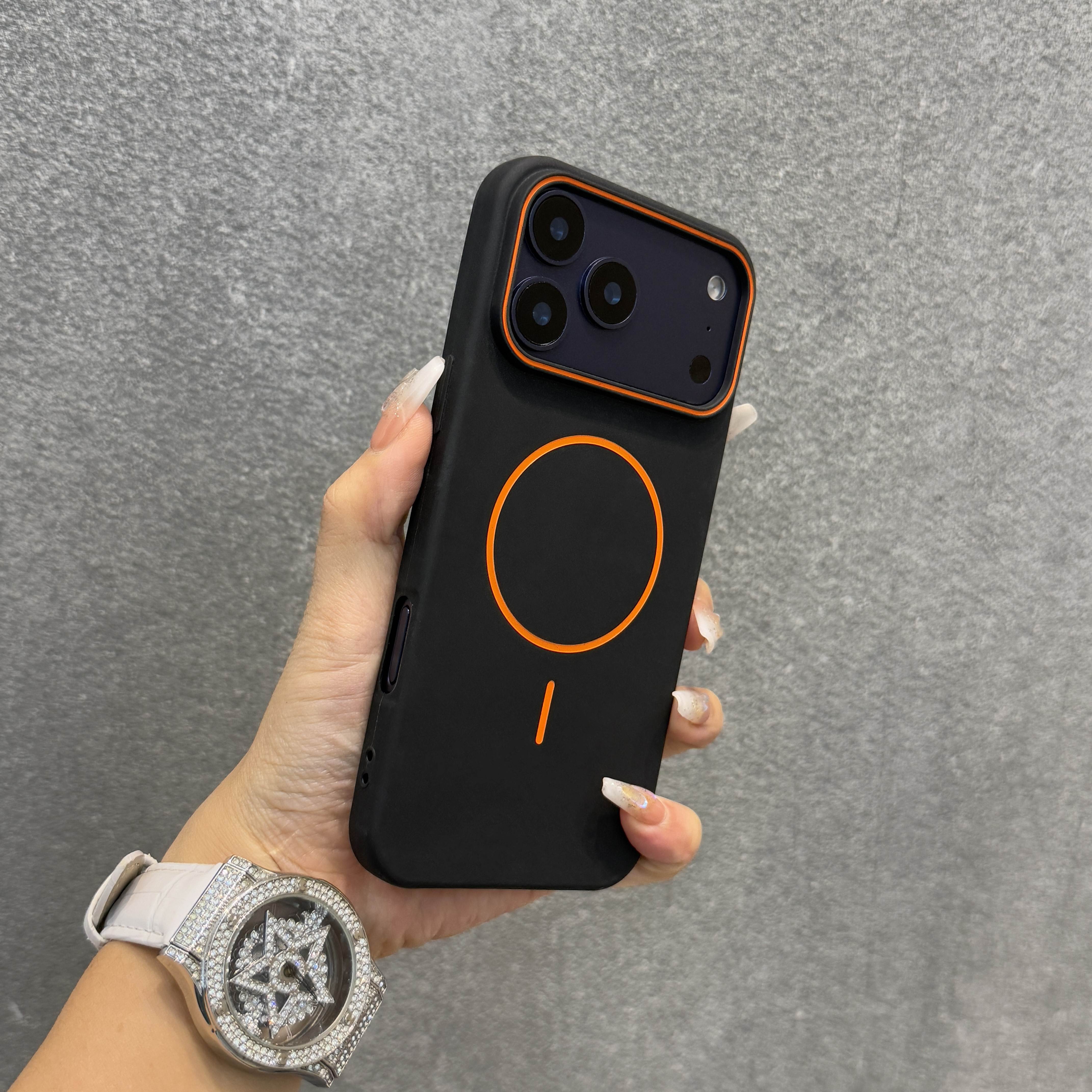 phone case phone case ultra thin color blocking phone case suitable for iphone 17 16 15 14 13 pro max 17pro 17  magnetic wireless charging frosted soft protective case universal back cover for men and women