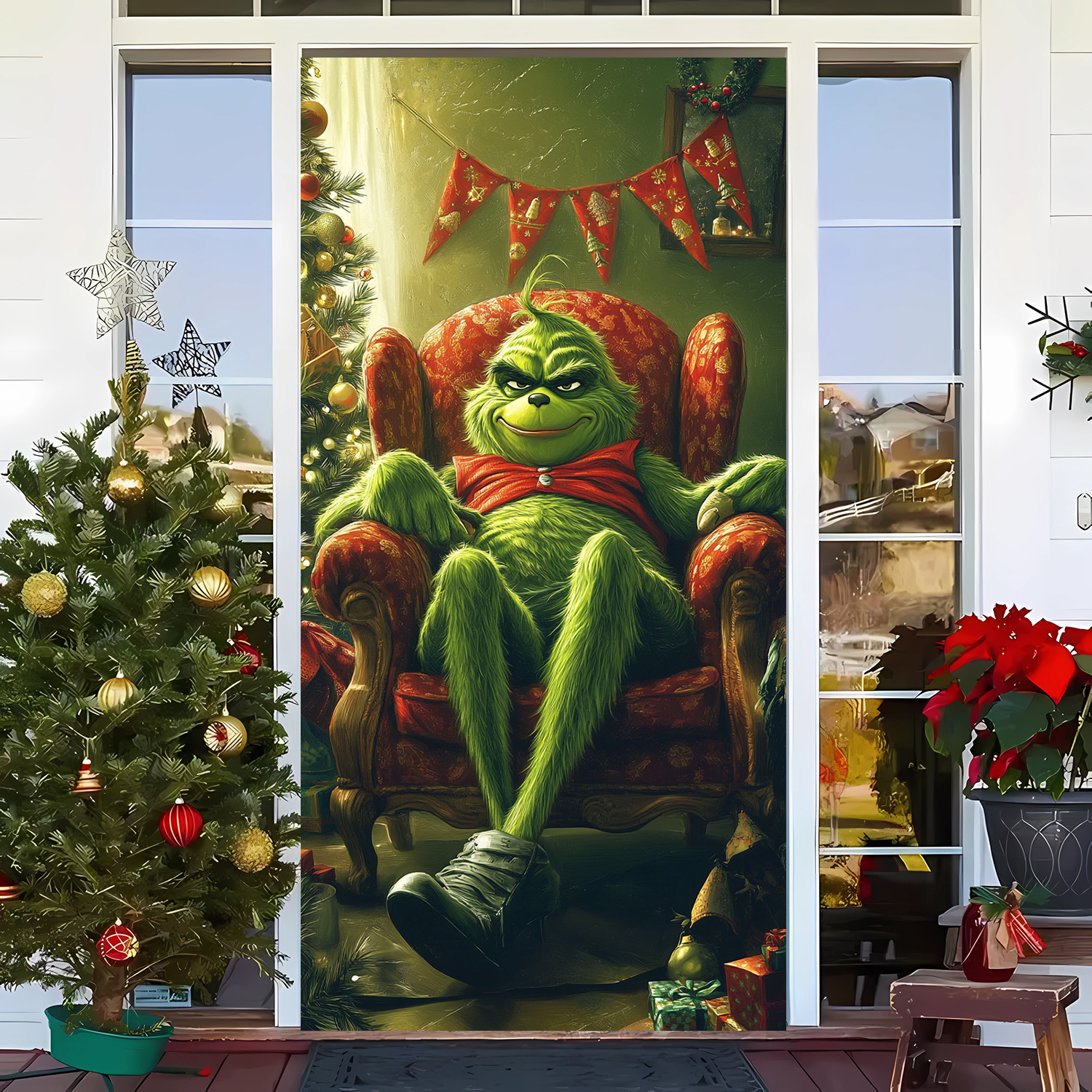 

1pc Christmas Holiday , Polyester Hanging Decoration, , 35.4" X " No Needed For / Decor