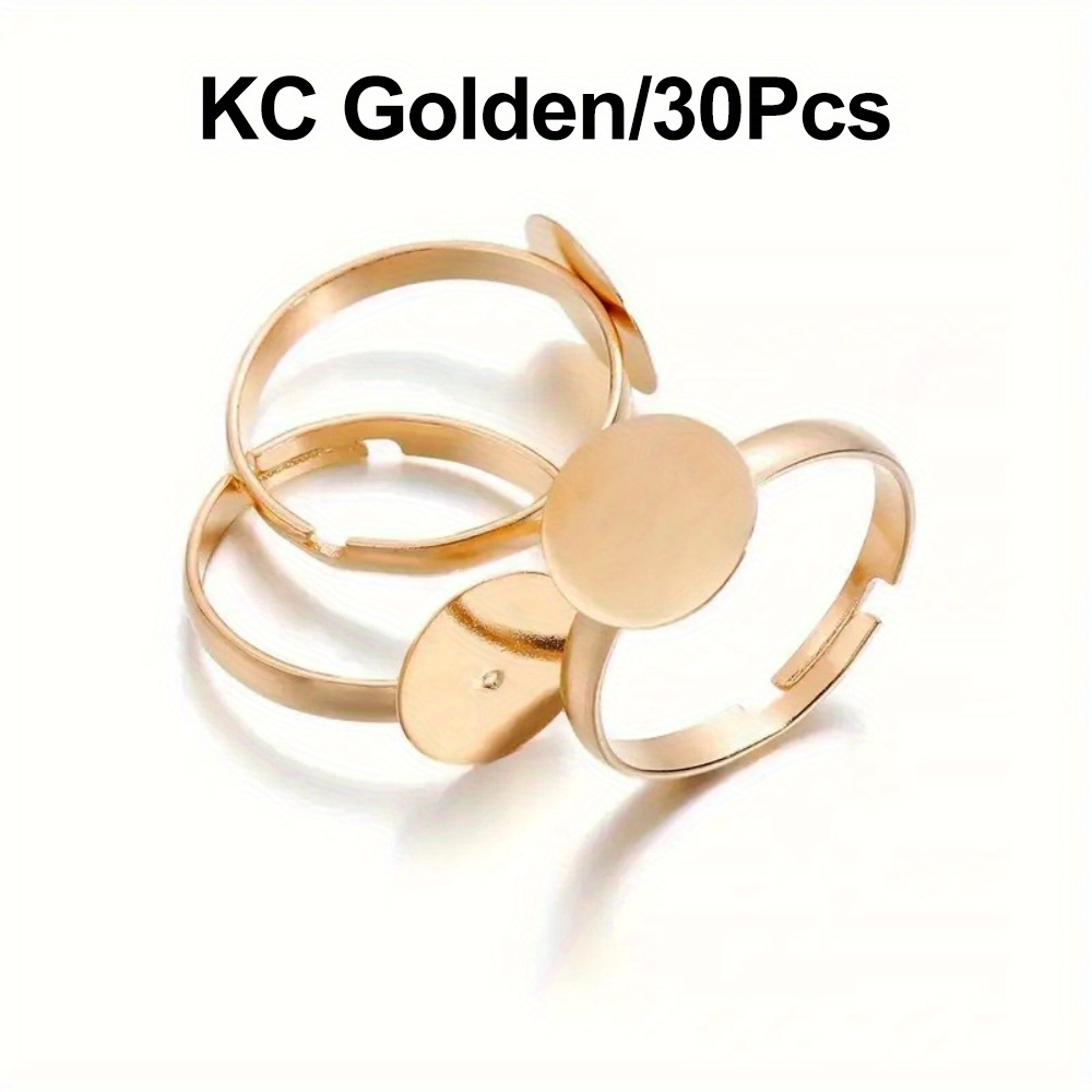 30pcs Round Disc Ring Holder Adjustable Ring Holder Supplies