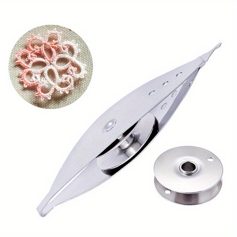 Sunnates 2PCS Silve Metal Tatting Shuttles Tatting Shuttle Shuttle Home Furnishing Knitting Sewing Accessories Vintage Lace Making Craft Projects C64%2f15229720551