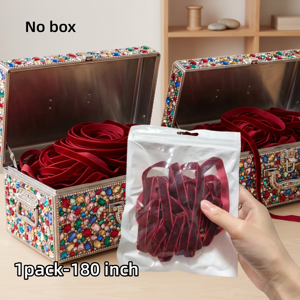 TEMU Ruban de velours à double pour cadeaux floraux - Rouleau de ruban de velours étendu de 5 yards, surface lisse et mate, premium et durable, à l',