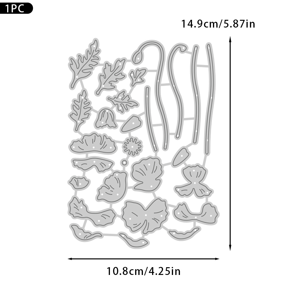 TEMU 1pc Original And Colorful Flowers Metal Cutting Dies, For Card Making, Scrapbooks, Decorative Photo Albums, Birthday Gifts, Wedding Cards,
