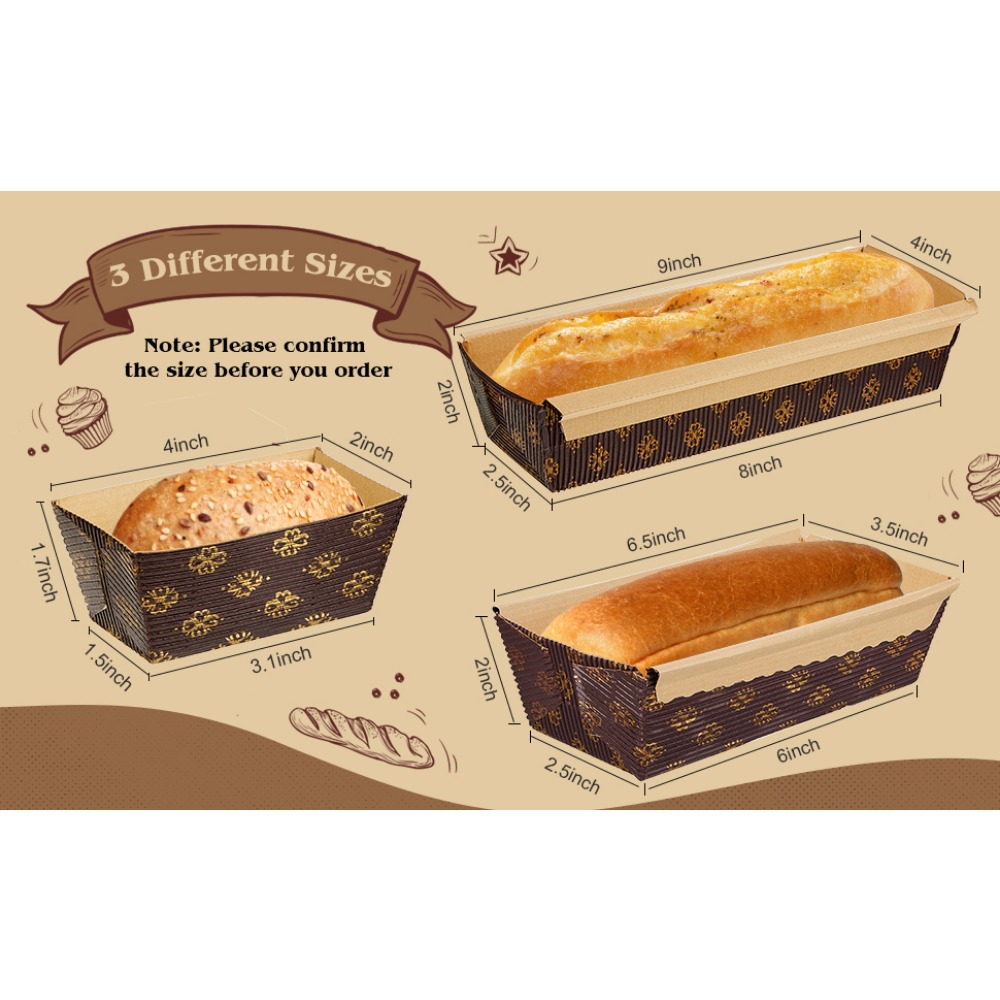mini paper loaf pans disposable rectangle paper baking loft Temu
