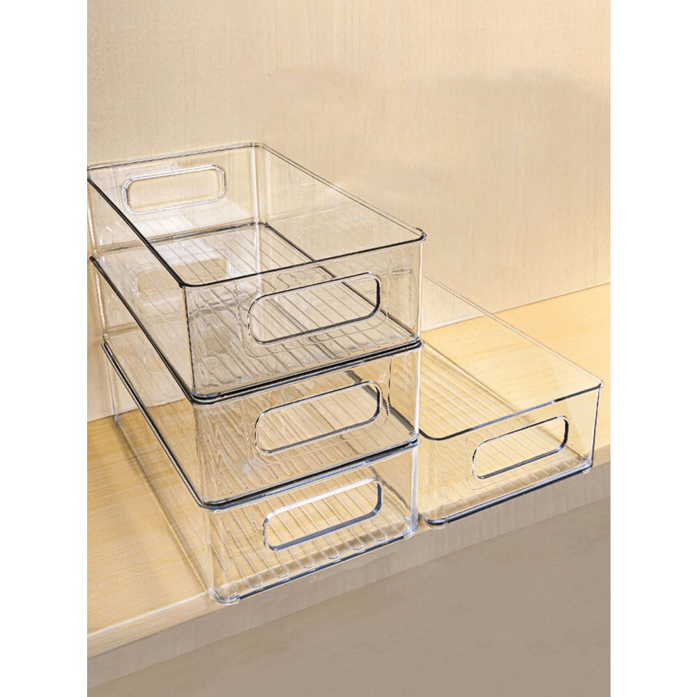 

3/6/9 Clear Plastic Refrigerator Organizer , , For , , Shelves, Drawer, , Home & Kitchen, Bathroom Accessories, Cosmetic Organizer , , No Required, Installation