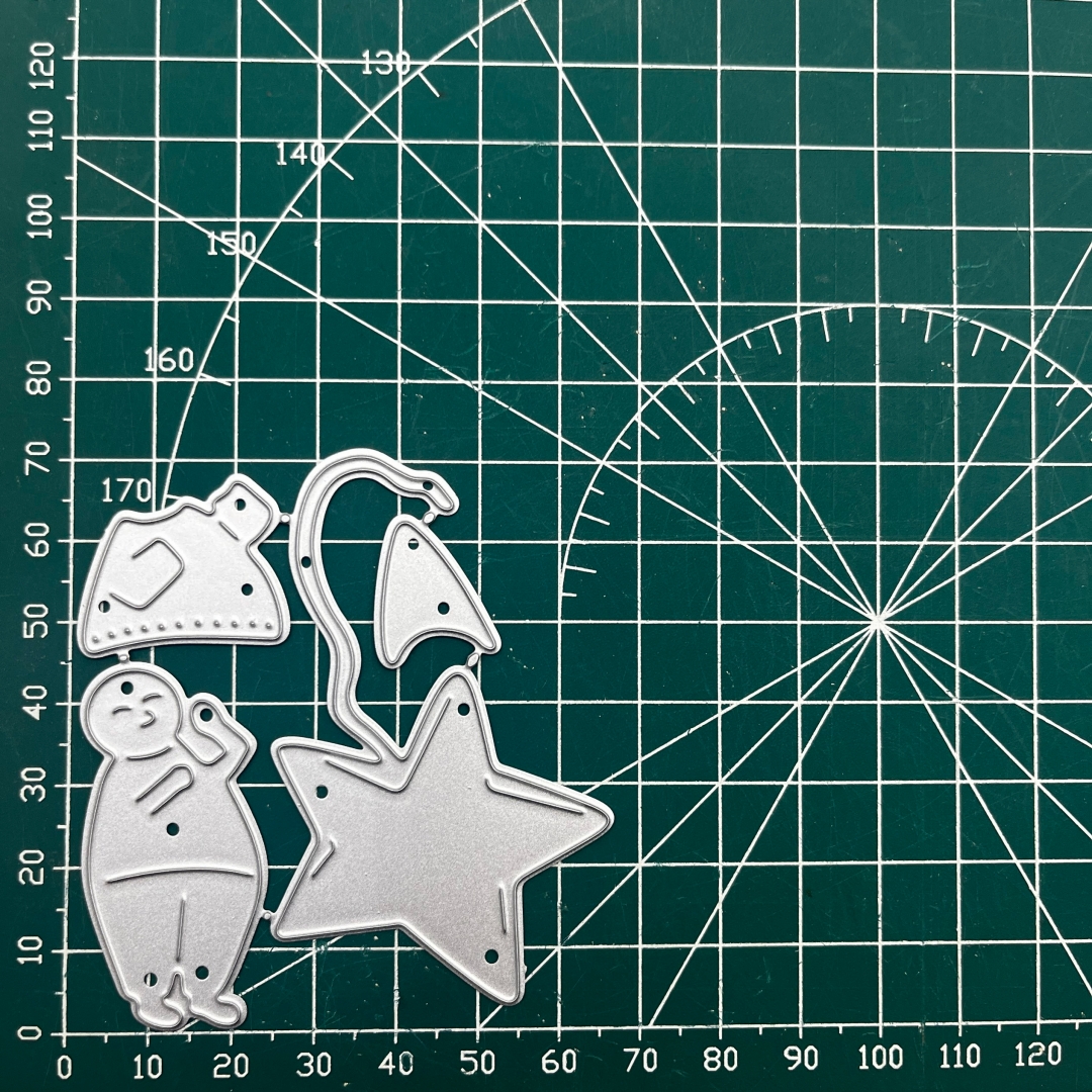 New Christmas Figurine And Star Metal Cutting Die, Suitable For Card Making Template Embossing Christmas Craft Decoration