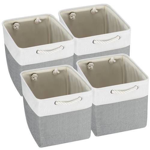 collapsible storage container with handles fabric basket for organizing shelves cabinets and closets sturdy yet lightweight for shelf baskets