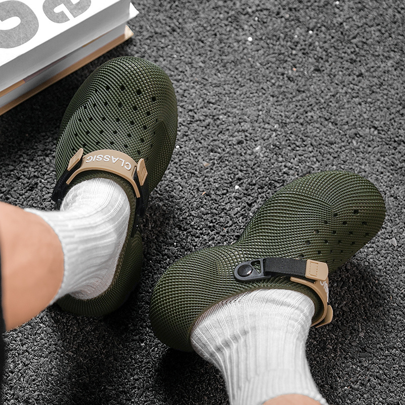 Men's Fashion Platform EVA Shoes, New Design - Slip-On, Breathable Soft-Soled Slippers, Suitable for Outdoor Comfort, Platform Shoes