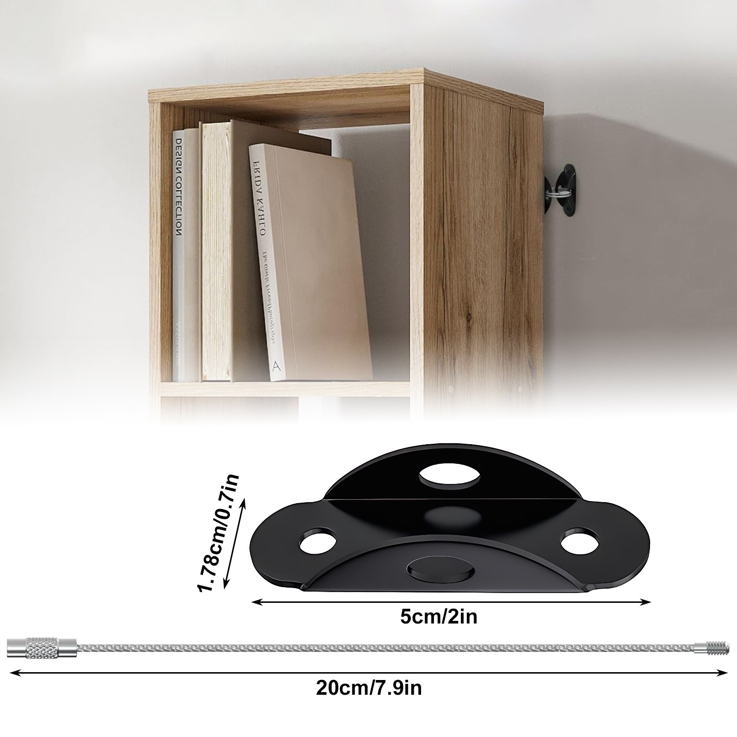 8 Sets Furniture Straps, Anti-Tipping Wall Anchors, Anti-Slip Protection Straps, Weight Capacity 181.44KG, Anti-Shake And Anti-Tilt Durable, Suitable for Cabinets, Bookshelves, Dressers, Wardrobes, Furniture Fixing (With Installation Kit)