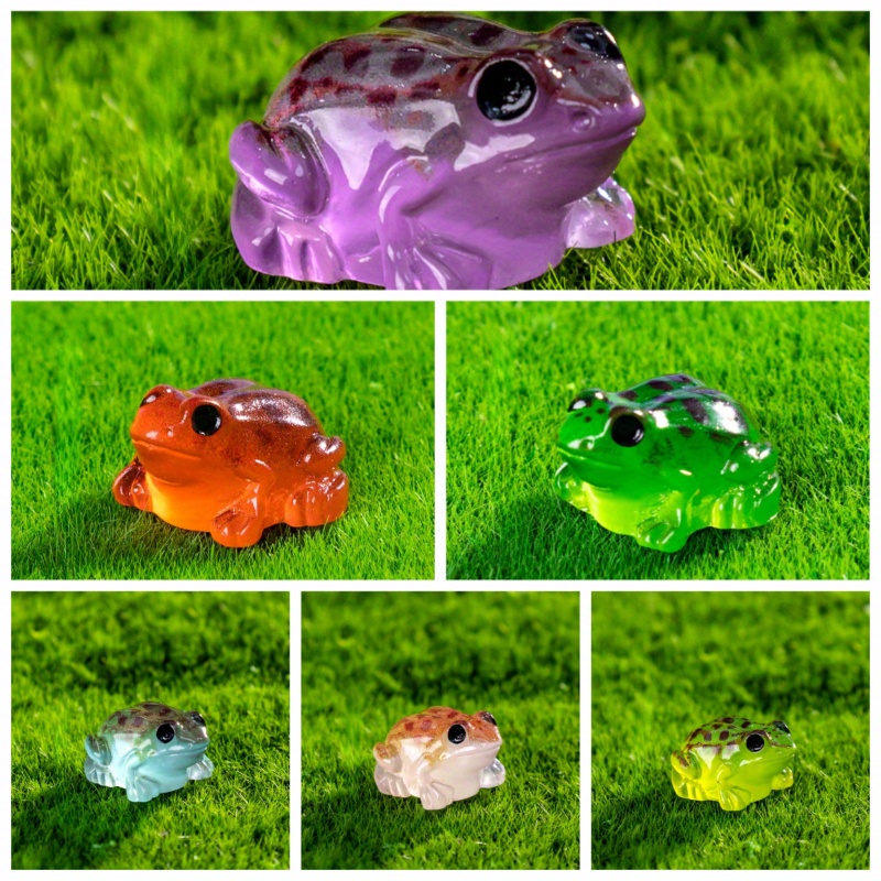 100 Stück Mini Harzfrösche, Grün | 1,7x1,5 Cm | Für DIY, Terrarien, Puppenhäuser & Gartendeko