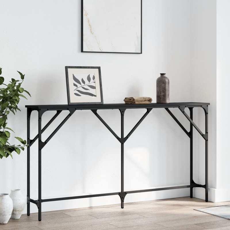 TEMU Console Table Black 140x23x75 Cm