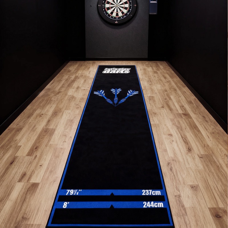 Dartboard Mat | With 4 Throwing Distances Marked, 200x30cm, Suitable For Bar, Home, Club Entertainment | Black, Eva Material, Universal Fit